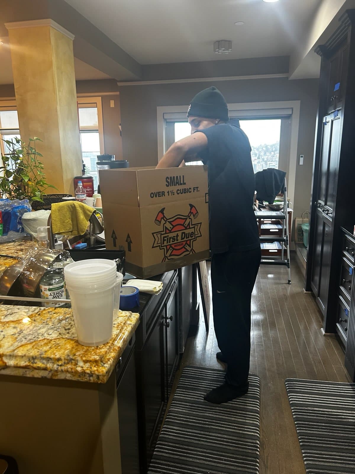 First Due Movers team preparing for packing services