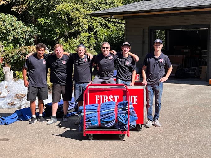First Due Movers team working together on a move