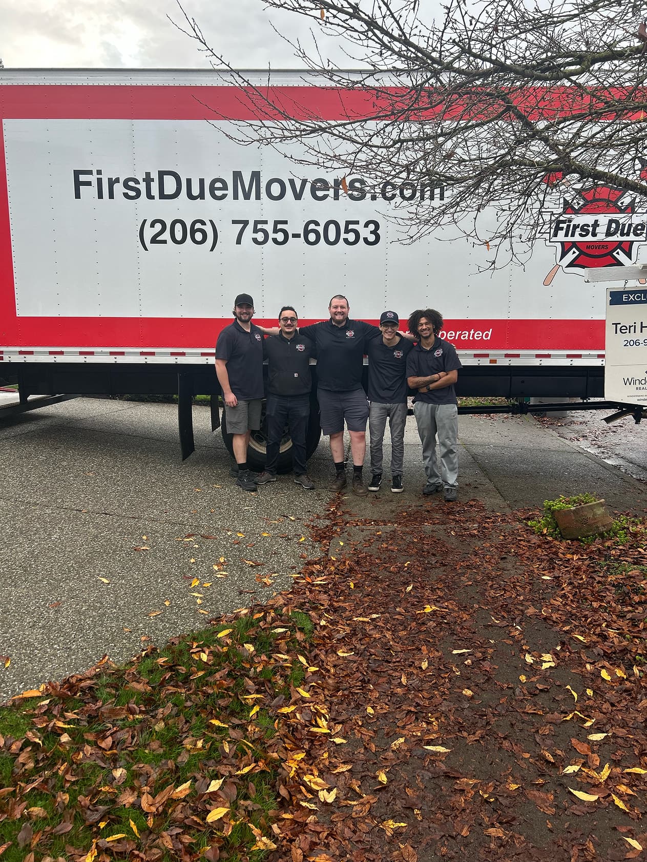 First Due Movers team with truck